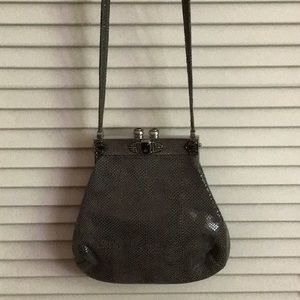 Gray suede purse